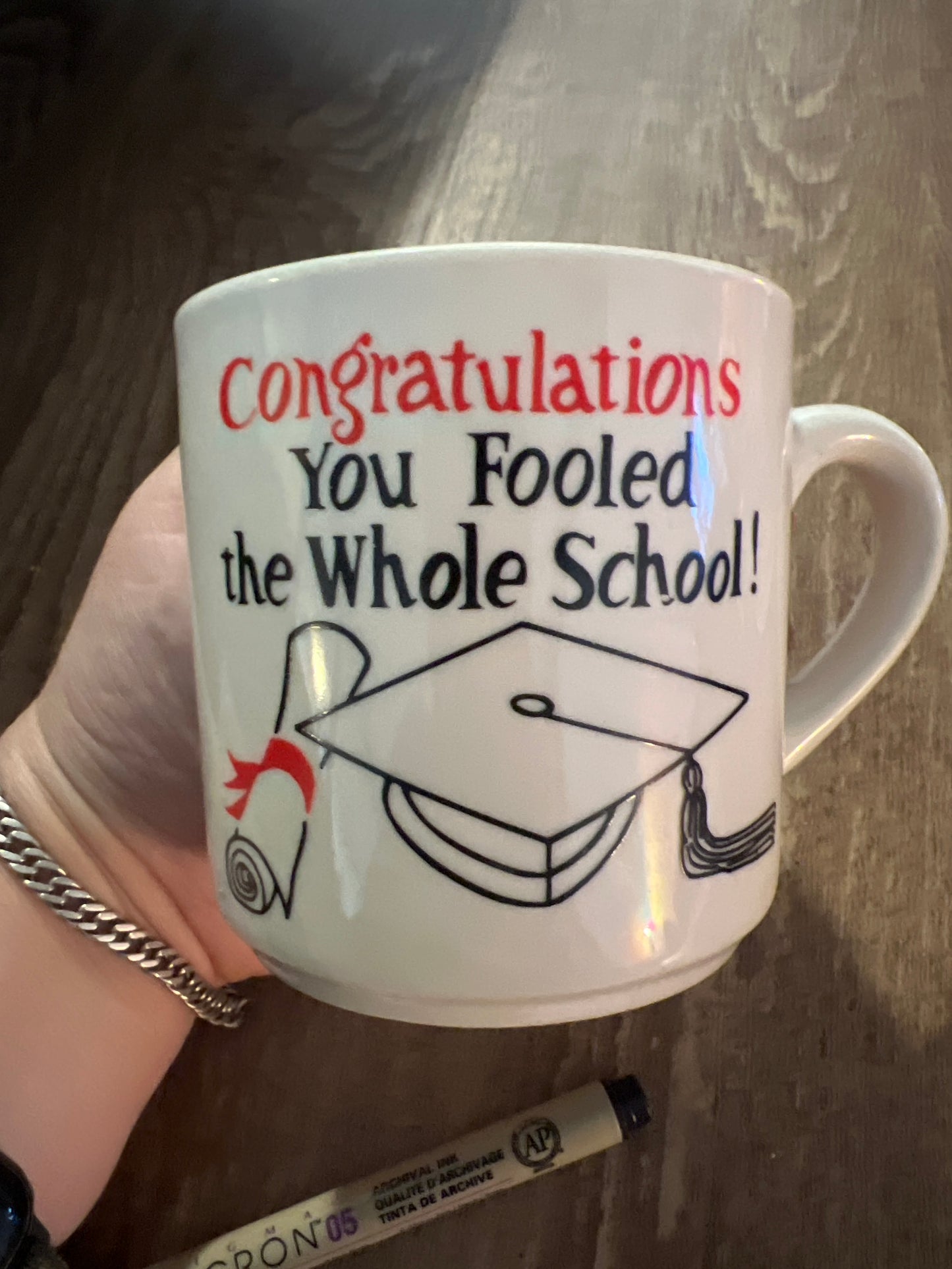 Vintage graduation mug