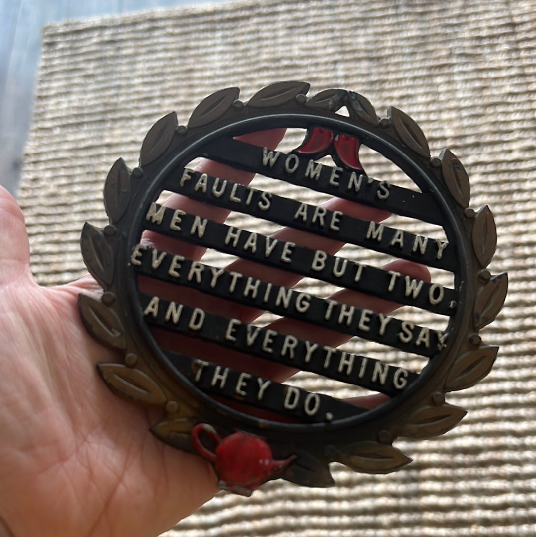 Vintage Cast Iron Trivet Women/Men