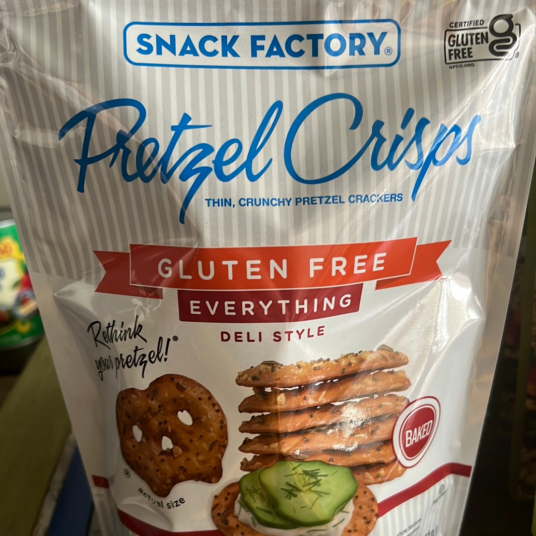 Gluten Free Everything Pretzel Crisps