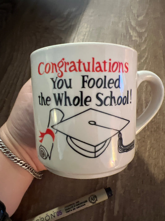 Vintage graduation mug