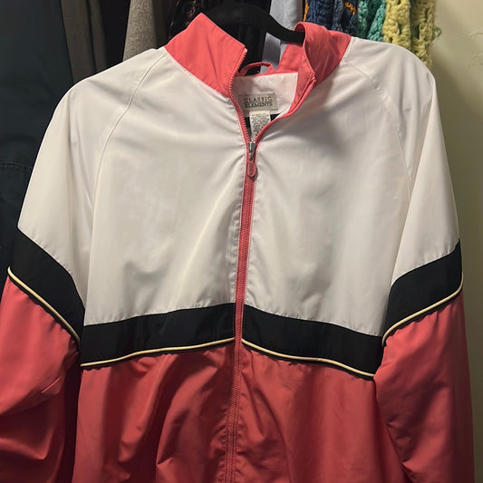 Classic elements windbreaker pink white