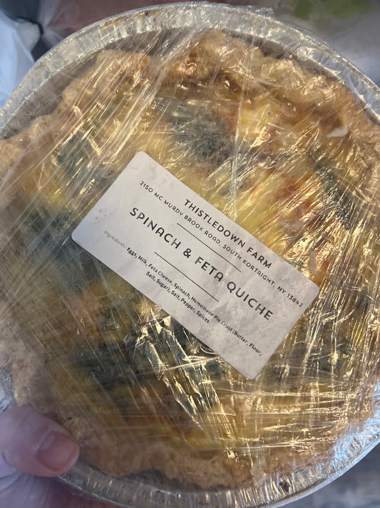 Thistledown spinach & feta quiche
