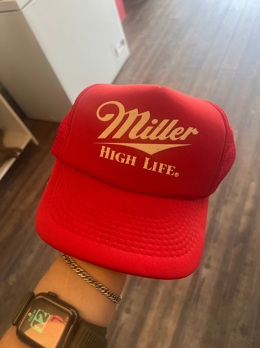 Miller high life trucker hat