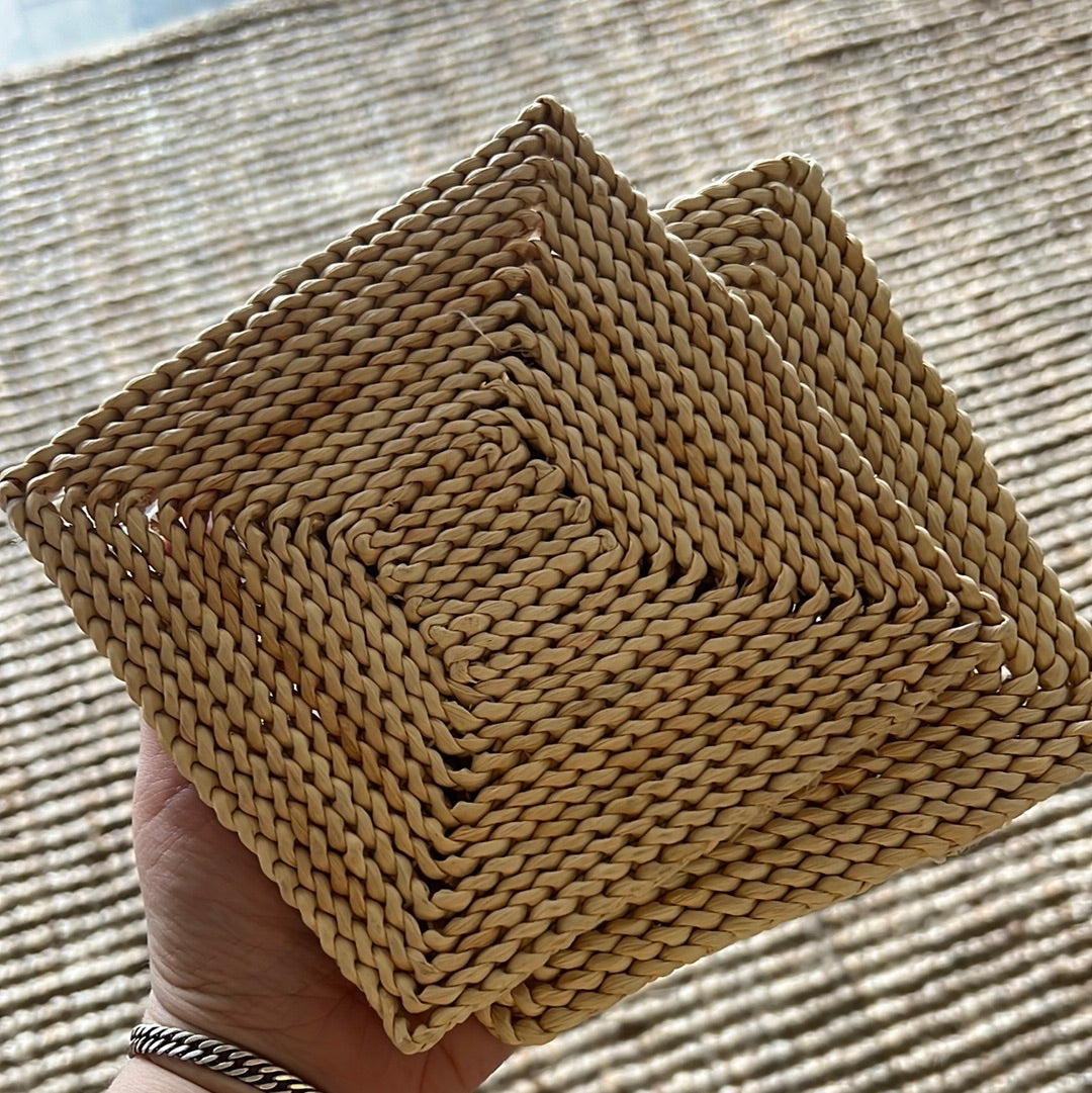 Vintage Rattan Trivets