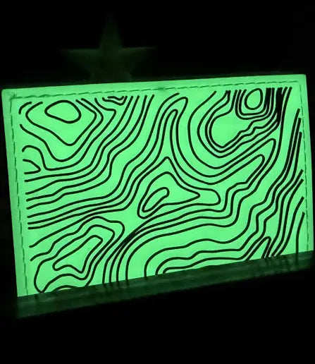 Glow in the Dark Topographic Velcro Patches