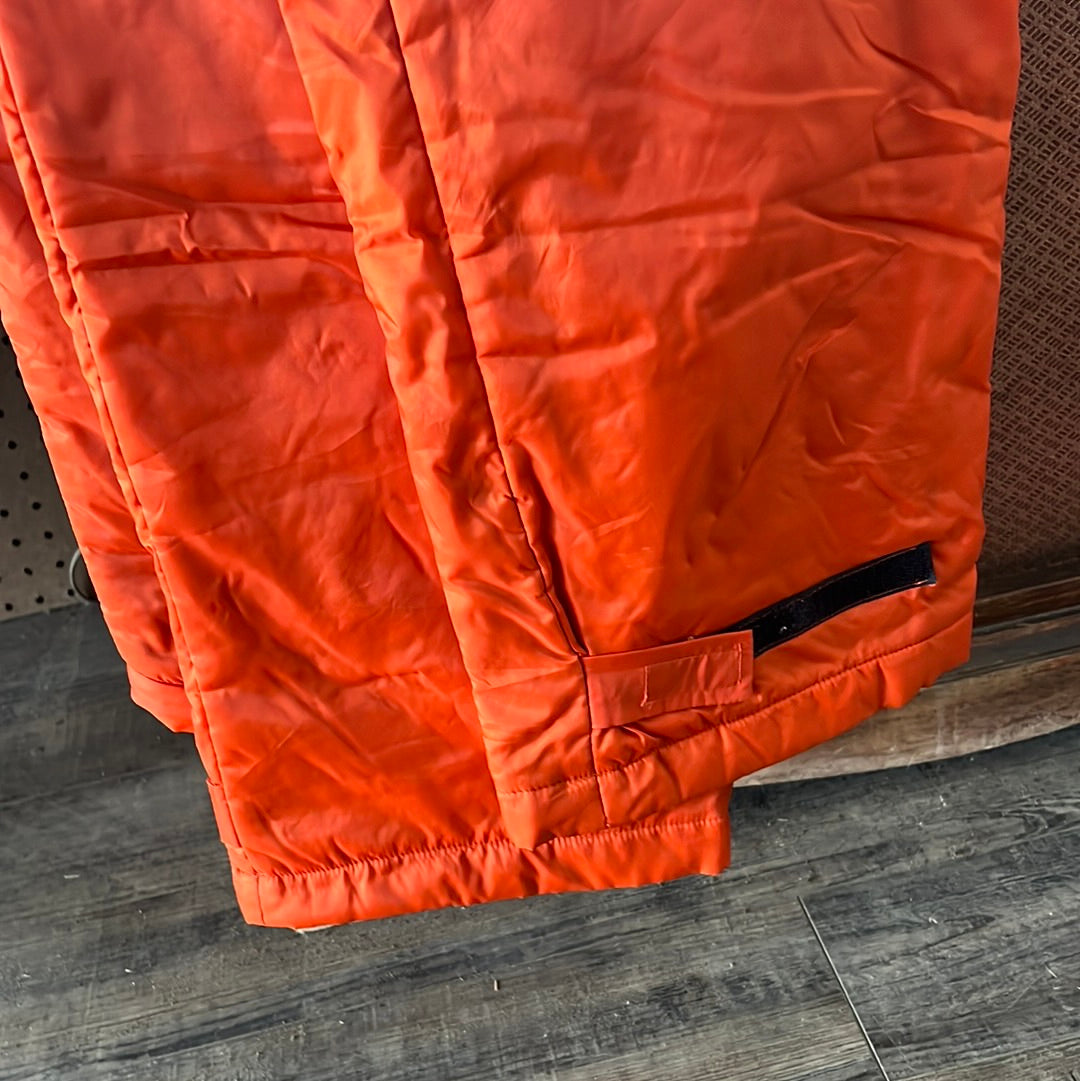Orange snow pants