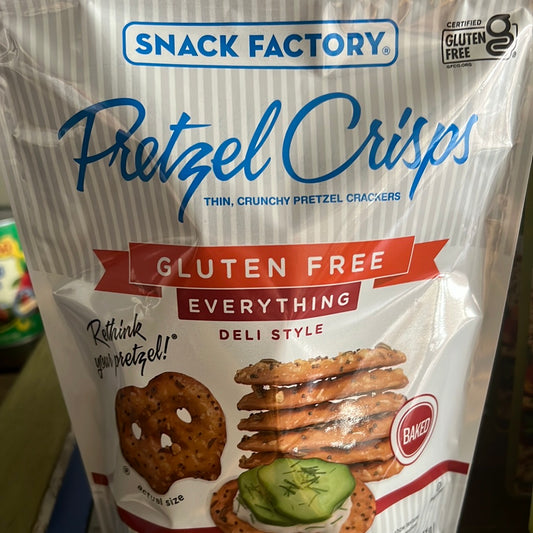 Gluten Free Everything Pretzel Crisps