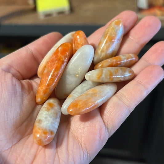 Natural Orange Yellow Calcite Quartz crystal