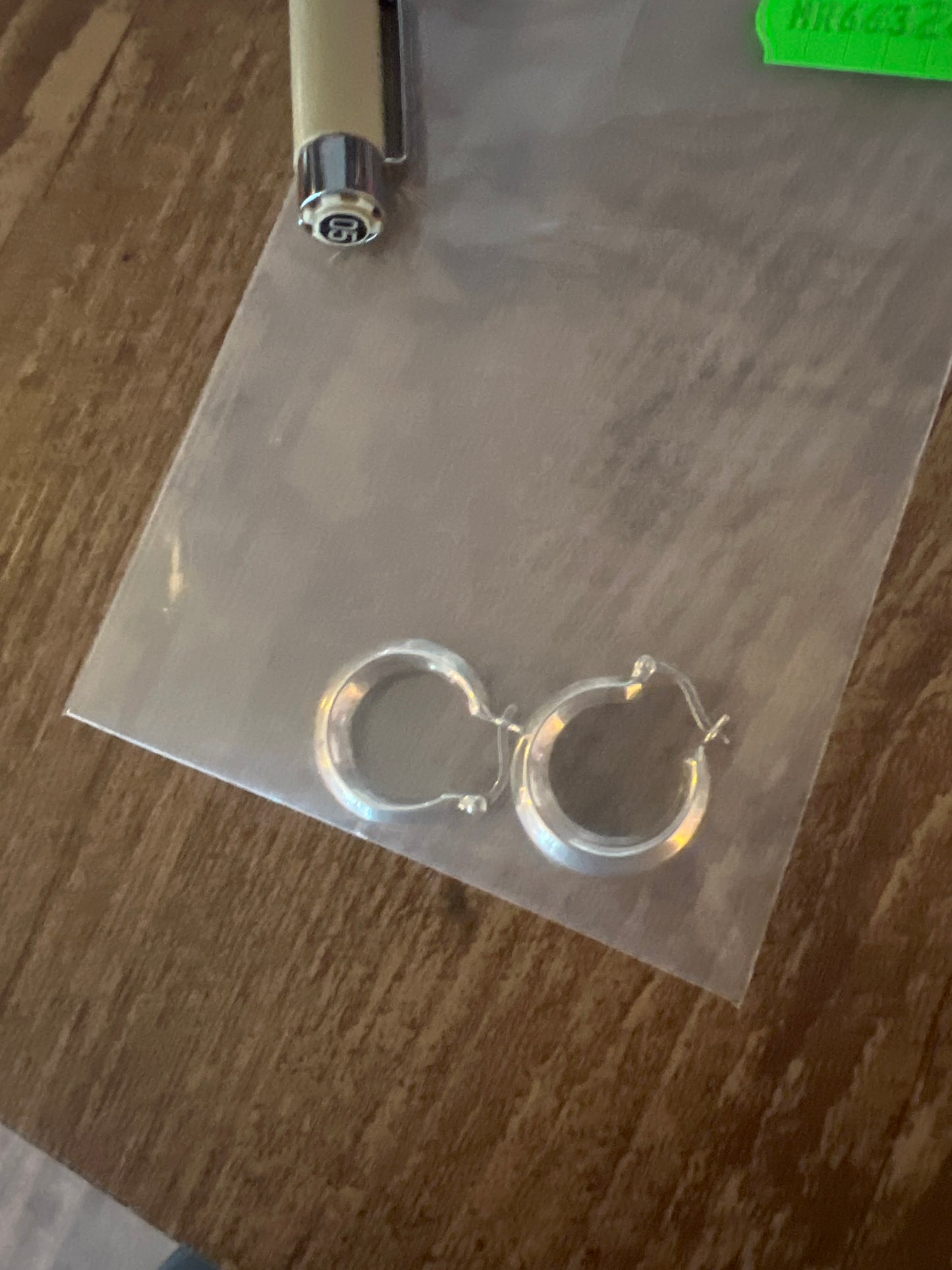 Sterling silver mini hoop earrings