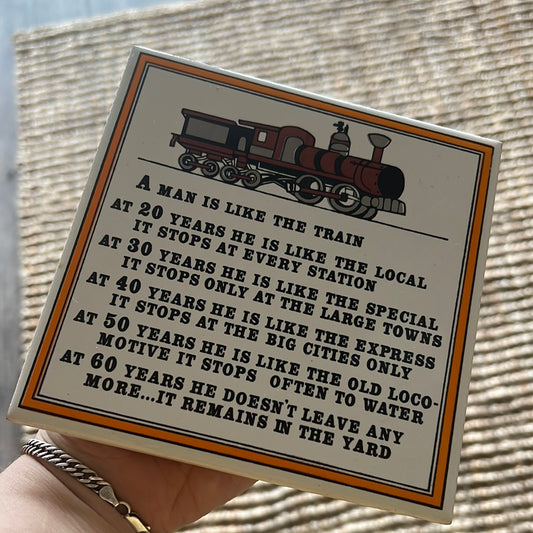 Vintage Train Tile Trivet