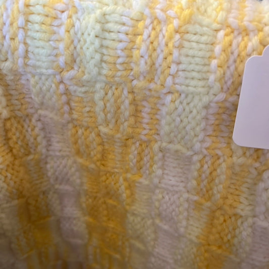 Vintage granny yellow baby blanket