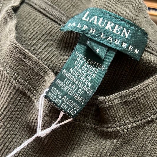 Ralph Lauren Ribbed Long Sleeve Shirt green