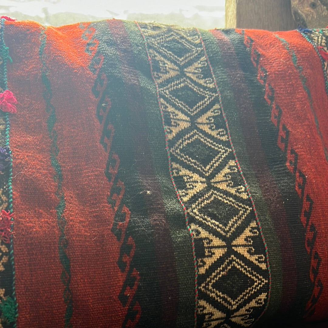 Vintage Knotted Afghan Balouchi Kilim Area Rug (small)