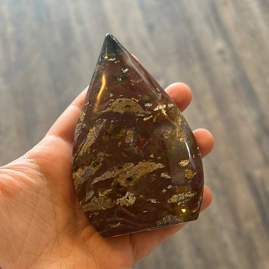 Ocean Red Jasper Quartz Crystal